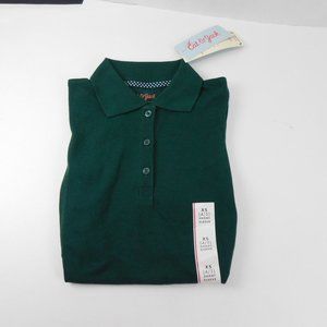 Cat & Jack Girl's Green Short Sleeve Uniform Polo T-Shirt Sz. XS (4/5) New